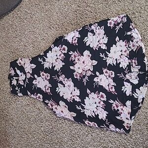 Volcom Black and Pink Floral Tank Top